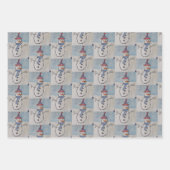 Snowman & Christmas Tree Geschenkpapier Set (Vorderseite 3)