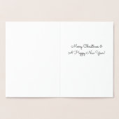 Snowman Christmas Tree Gingerbread Man Silver Foil Folienkarte (Innenseite)