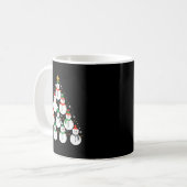 Snowman Christmas Tree Lights Santa Hat Family Xma Kaffeetasse (Vorderseite Links)