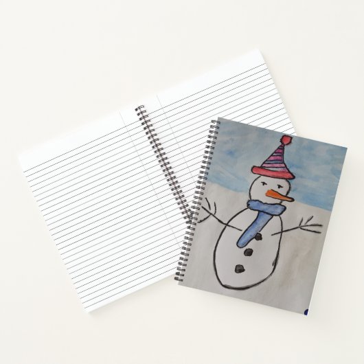 Snowman & Christmas Tree Spiral Notebook Notizblock (Innenseite)