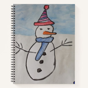 Snowman & Christmas Tree Spiral Notebook Notizblock