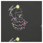 Snowman Christmas Tree Stoff (Nahaufnahme)