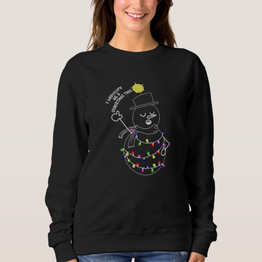 Snowman Christmas Tree Sweatshirt (Vorderseite)