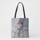 Snowman & Christmas Tree Tasche (Vorderseite)
