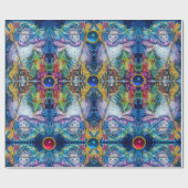 SNOWMAN, CHRISTMAS TREE, TOYS, GEMSTONEN Abstrakt Geschenkpapier (Flach)