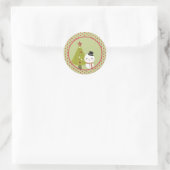 Snowman Christmas Tree Umschlag Aufkleber Stickers (Tasche)