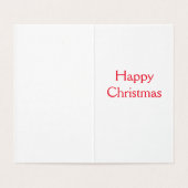 Snowman & Christmas Tree Weihnachtskarte (Innenseite Aufgefaltet)