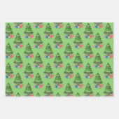 Snowman Christmas Trees Presents Geschenkpapier Set (Vorderseite 2)