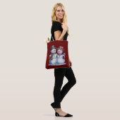 Snowman Christmas Vintag Holiday Tasche (Am Model)