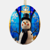Snowman Christmas - Winter Holiday Decor Keramik Ornament (Rechts)
