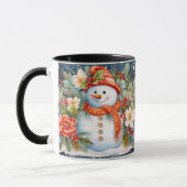 Snowman Christmas Wrap rund um Design Tasse (Links)