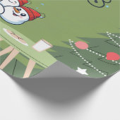 Snowman Christmas Wrapping Paper | Festive Gift Geschenkpapier (Ecke)