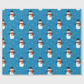 Snowman Christmas Wrapping Paper Geschenkpapier (Flach)