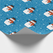 Snowman Christmas Wrapping Paper Geschenkpapier (Ecke)