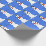 Snowman Christmas Wrapping Paper Geschenkpapier<br><div class="desc">Ein glücklicher Schneemann macht sich dieses lustige Weihnachtsverpackungspapier zu. Anpassbar,  sodass Sie Ihren eigenen Text hinzufügen und die Hintergrundfarbe ändern können. Erleben Sie den Urlaub mit diesem niedlichen festlichen Design.</div>