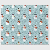 Snowman Christmas Wrapping Paper Geschenkpapier (Flach)