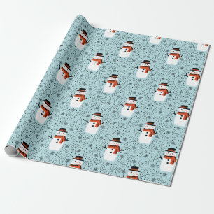 Snowman Christmas Wrapping Paper Geschenkpapier