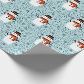 Snowman Christmas Wrapping Paper Geschenkpapier (Ecke)