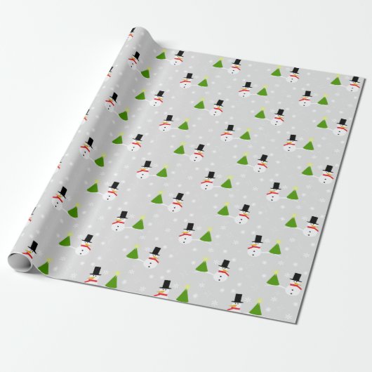 Snowman Christmas Wrapping Paper Geschenkwrap Geschenkpapier (Ungerollt)