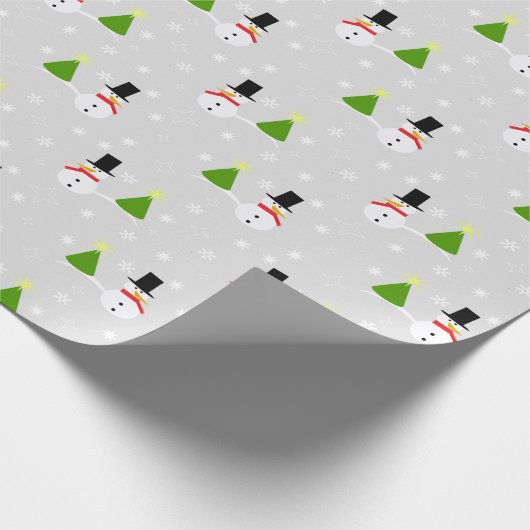 Snowman Christmas Wrapping Paper Geschenkwrap Geschenkpapier (Ecke)