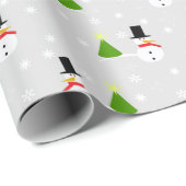 Snowman Christmas Wrapping Paper Geschenkwrap Geschenkpapier (Rolleneckpunkt)