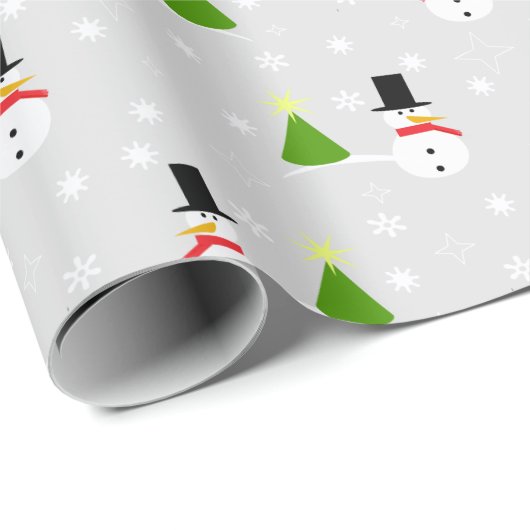 Snowman Christmas Wrapping Paper Geschenkwrap Geschenkpapier (Rolleneckpunkt)