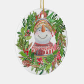 Snowman Christmas Wreath Ornament (Rechts)
