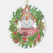 Snowman Christmas Wreath Ornament (Links)