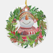 Snowman Christmas Wreath Ornament (Hinten)