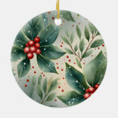 Snowman Christmas wünscht Keramik Ornament (Hinten)