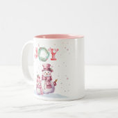 Snowman Christmas Zwei-Töne-Tasse Zweifarbige Tasse (Vorderseite Links)