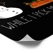 Snowman Cking Nose. Funny Christmas Pun. Boys Men  Poster (Ecke)