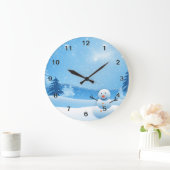 Snowman Clock Große Wanduhr (Zuhause)