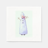 snowman cocktail napkin serviette (Vorderseite)