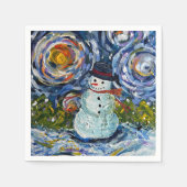 Snowman Cocktail Napkins Serviette (Vorderseite)