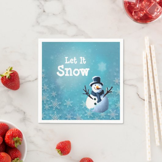 Snowman Cocktail Serviette (Beispiel)
