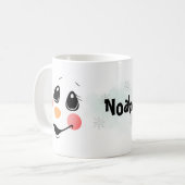 Snowman Cocoa Add NAME Winter Cup Kleine Geschenk Kaffeetasse (Vorderseite Links)