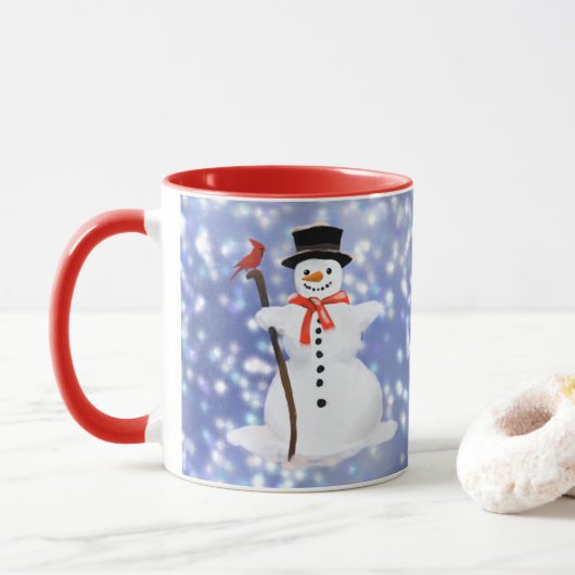 Snowman Cocoa Tasse (Mit Donut)