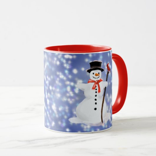 Snowman Cocoa Tasse (VorderseiteRechts)