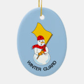 Snowman Colorguard Keramik Ornament (Hinten)