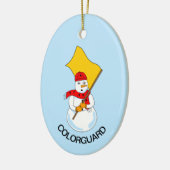 Snowman Colorguard Keramik Ornament (Links)