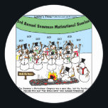 Snowman Convention Funny Christmas Geschenke & T-S Runder Aufkleber<br><div class="desc">Sie schauen sich ein Rick London Cartoon Geschenke, T-Shirts oder Sammelband mit dem Titel "Snowman Convention" an. Wir fühlen uns geehrt, dass Sie uns besucht haben. Hier finden Sie preisgekrönte Cartoons der Londoner Times-Cartoons, die seit 2005 bei Google an der ersten Stelle im Rang gestanden haben. Wir bieten Ihnen die...</div>