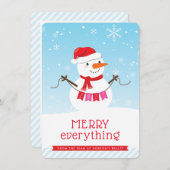 SNOWMAN CORPORATE HOLIDAY niedlich Snowbusiness Einladung (Vorne/Hinten)