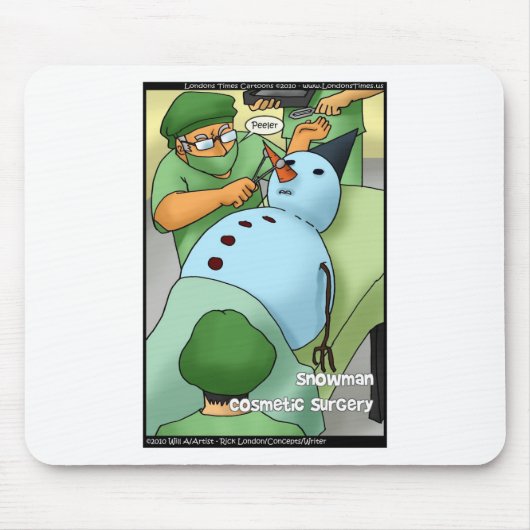 Snowman Cosmetic Operation Funny gibt T-Shirts Kar Mousepad (Vorne)