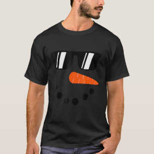 Snowman Costume Niedlich Snowman Face Carrot Nose T-Shirt