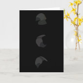 Snowman Costume Three Black Buttons On White  Karte (Gelbe Blume)