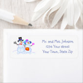 Snowman Couple Address Labels (Insitu)