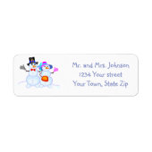 Snowman Couple Address Labels (Vorne)