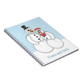 Snowman Couple anpassbar Notizblock (Rechte Seite)