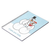 Snowman Couple anpassbar Notizblock (Linke Seite)